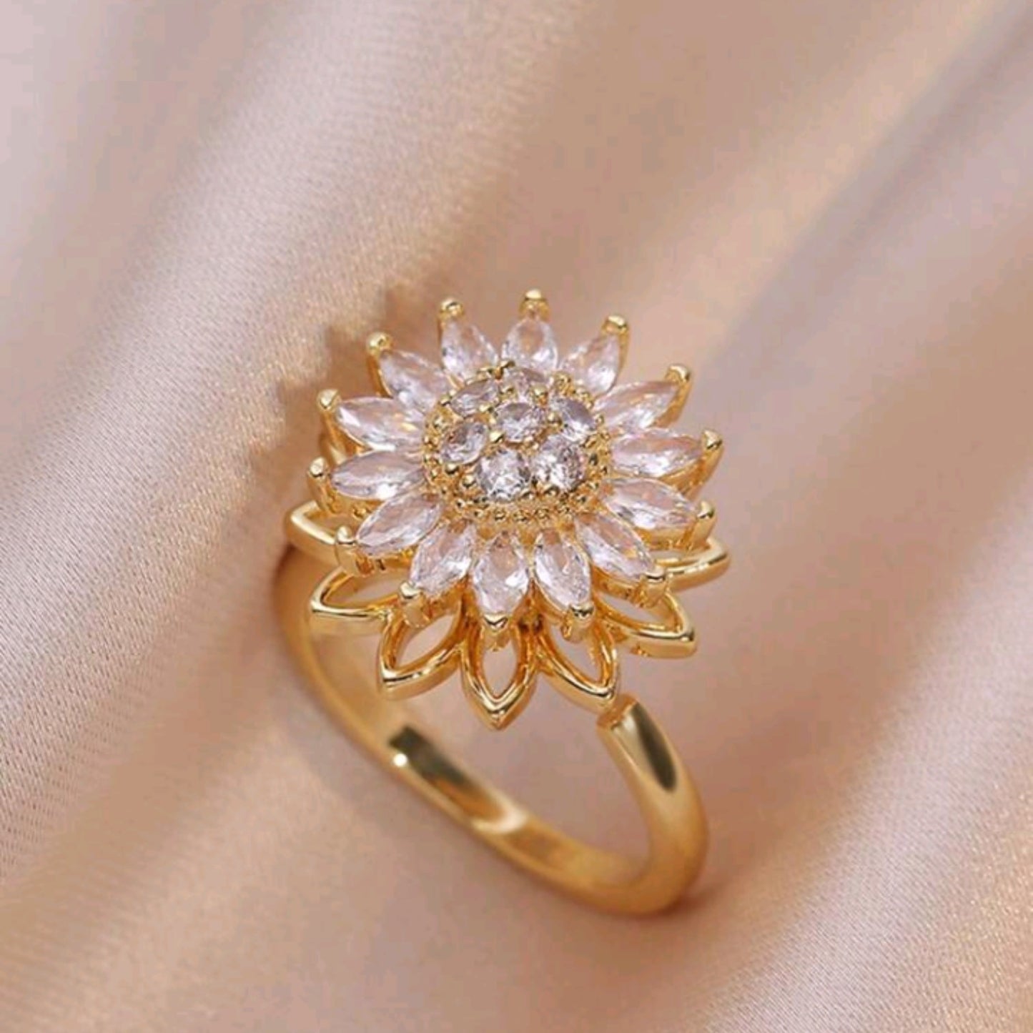 Anillo Girasol giratorio