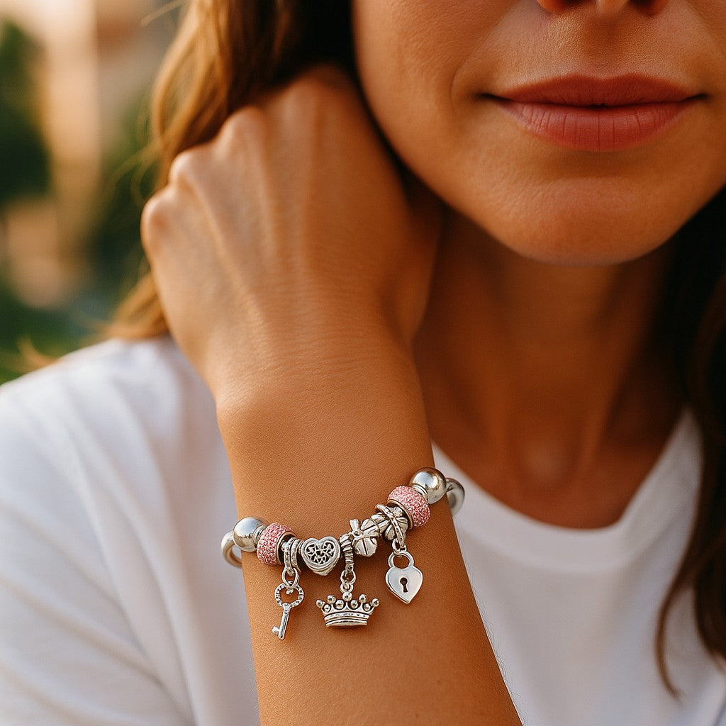 Pulsera tipo pandora elefante-llave