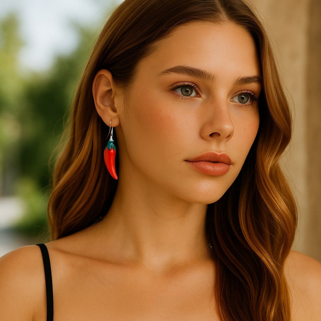 Aretes Chile — Rojo Intenso y con Actitud 🌶️