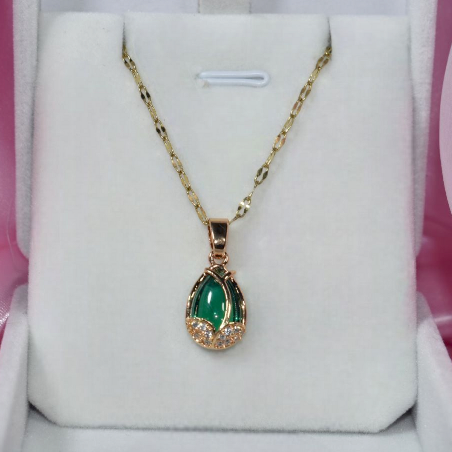 Collar Tulipán de Brillo Fino 🌷