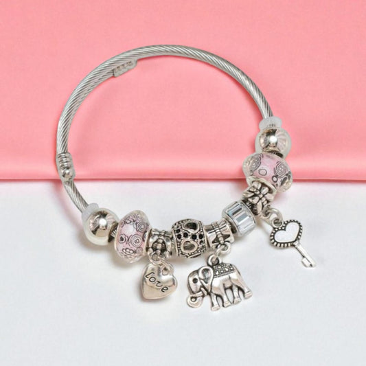 Pulsera tipo pandora elefante-llave