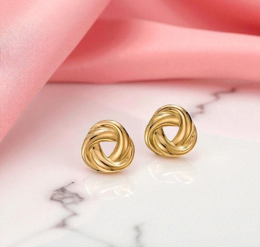 Aretes Geometricos Dorados🔷
