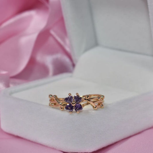 Anillo Flor Morado