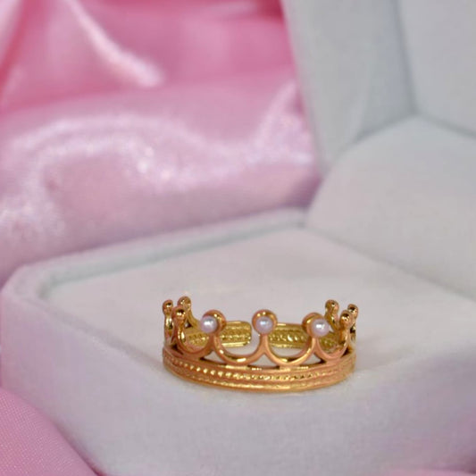 Anillo Corona de Princesa Blanco👑