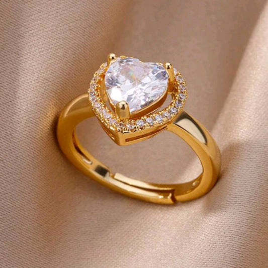 Anillo corazon blanco🤍